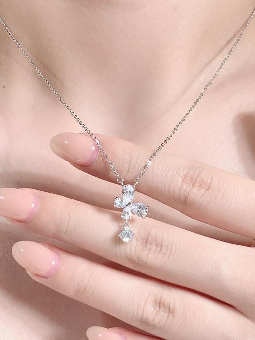 卡蒂罗/KADER 光影蝴蝶梦幻遐想项链 满钻镶嵌灵动流苏福蝶锁骨链 约会出游时尚百搭甜美小众拼接链百搭幸运 商品图3