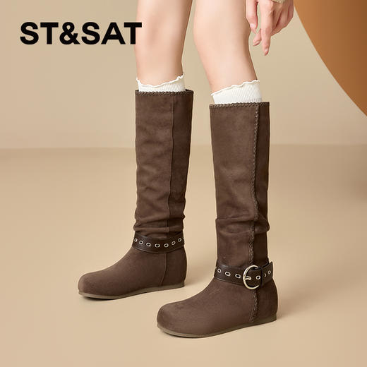 星期六复古西部牛仔堆堆靴SSD4117E72 商品图2