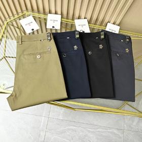 Moncler蒙口25s秋季新款定制五金logo男士商务休闲弹力小西裤！