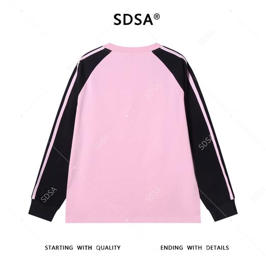 T4727SDSA男士秋冬新款痞帅男装美式撞色字母印花圆领长袖T恤时尚百搭 商品图5