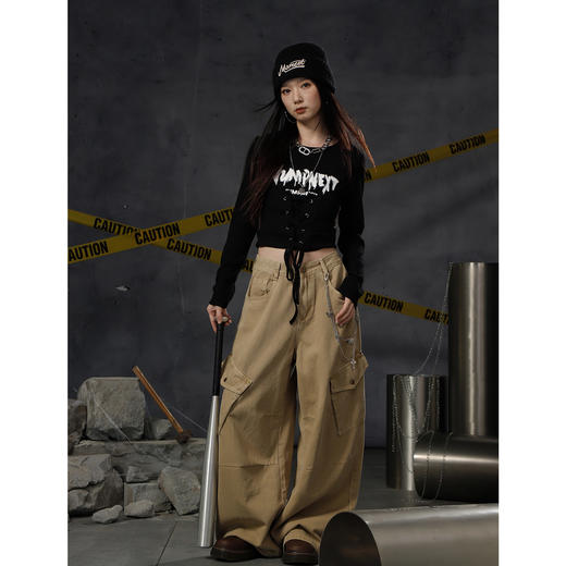 系带修身长袖T恤纪念日百货门店同款164697641 商品图3