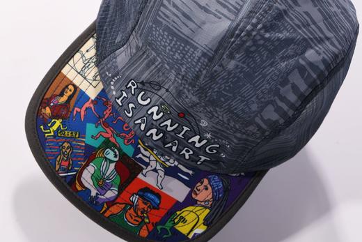 严素全顶帽 跑步即艺术 全顶运动帽软帽檐可调头围运动全顶帽健身跑步徒步 商品图4