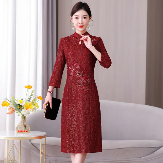 AHM xxnz6625礼服裙复古优雅连衣裙 商品图1