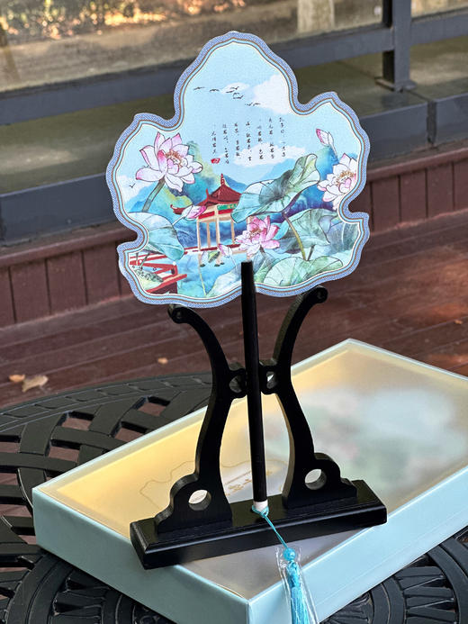 双面丝绸团扇套盒 商品图0