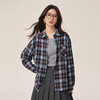 【09/03新品】熙世界旷野复古格纹衬衫女秋冬2025年新款休闲慵懒风宽松衬衣外套 商品缩略图3