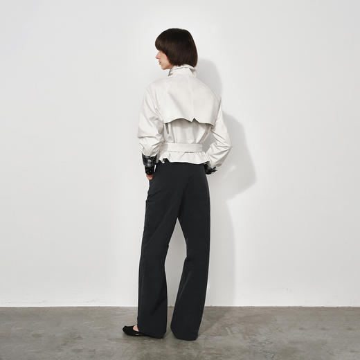 NUTH黑色可束脚直筒显瘦微喇休闲裤女 商品图1