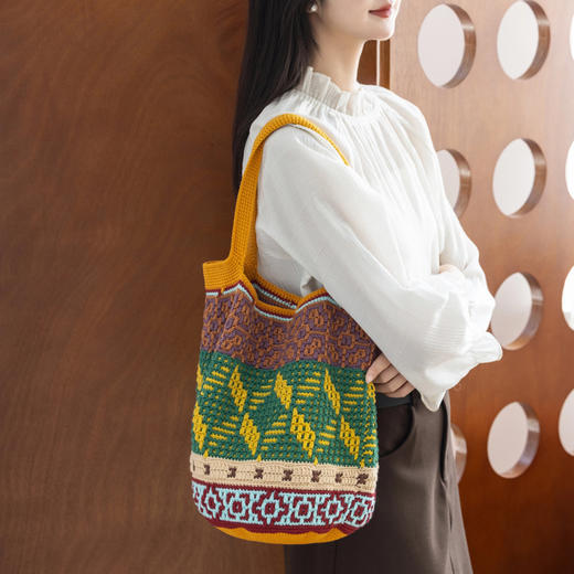 苏苏姐家浮光波普单肩包手工diy钩针编织4股牛奶棉毛线团材料包 商品图3