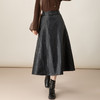 「高货xg」全新升级【铂金会员275/天猫369/差价94】(05801)洛诗琳新款设计感系带半身裙2025秋季法式优雅百搭皮裙 商品缩略图1