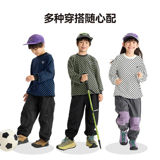 漫画家【条纹暖绒T】设计感斜向条纹内搭外穿暖绒打底长袖卫衣T 商品图3