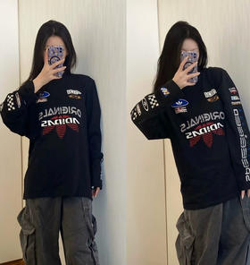 正品三叶草MOTO男女长袖卫衣T恤090201