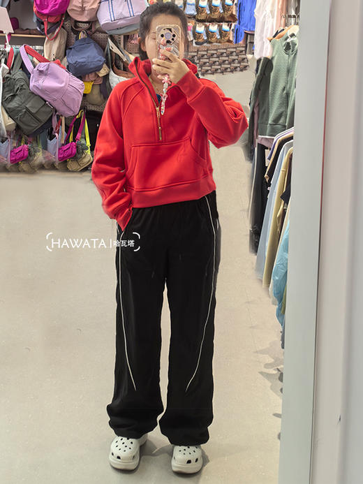 哈瓦塔秋冬运动加绒半拉链立领卫衣 商品图3