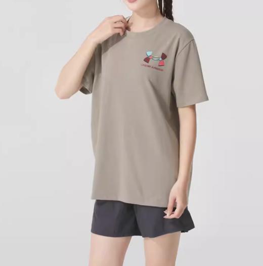 【双十一专享11.12】安德玛UA春夏女子高克重宽松健身训练休闲运动短袖T恤1383047-203 商品图1