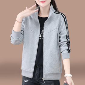 百媚生 棉质时尚宽松开衫卫衣女士上衣5858