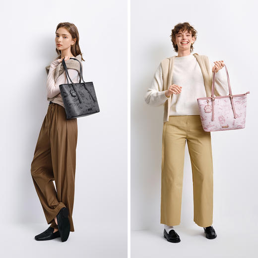 森马包包女托特包艺术感涂鸦印花手提包2025新款单肩包大容量小众 商品图2