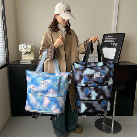 【新品旅行包】超大容量轮子包双层扩展收纳包 外出出差登机旅游行李袋 国庆出行 商品图3