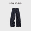 ROMI STUDIO“丹宁点缀”多口袋高腰棉点直筒垂感牛仔裤RWCAXA5385 商品缩略图1