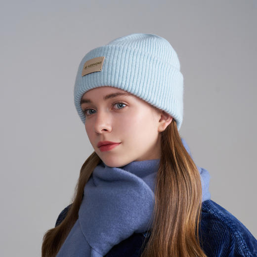 100%绵羊毛针织帽 | 卡蒙  女款 韩系百搭冷帽 户外登山大头围堆堆帽 KM-9586 商品图9
