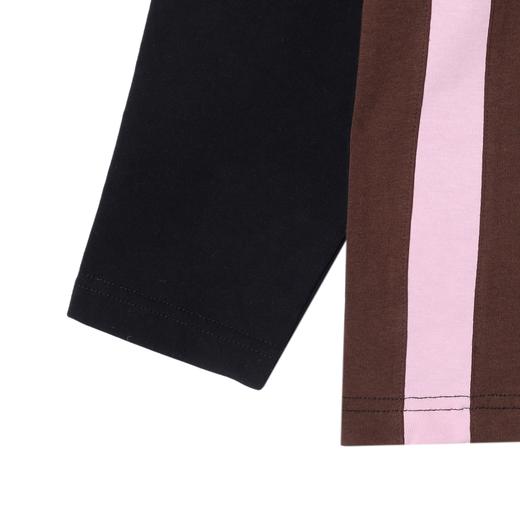 T4752SDSA男士秋冬新款痞帅男装宽松拼接圆领长袖T恤撞色舒适时尚上衣 商品图4