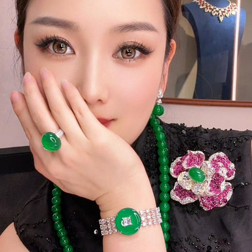 GAONAS  四方和美 中式臻奢绿平安手链11556SG 商品图4