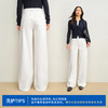 【保暖宽松小白裤】simplepieces冬新款SPS牛仔裤白色加绒拖地裤 商品缩略图4
