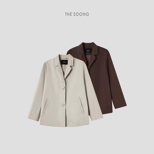 THESOONG|"日系松弛感褶皱筋骨外套HBWT7470 商品图0