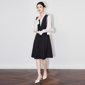 南油轻奢假两件连衣裙，通勤名媛高级感职业正式场合精致WLZD-2511612