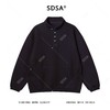 32082SDSA男士秋冬新款痞帅男装潮牌半按扣设计立领卫衣套头时尚上衣 商品缩略图1