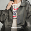 马登美式复古飞行员夹克休闲宽松翻领工装高腰短款棒球服外套秋女 商品缩略图2
