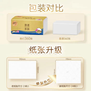 清风抽纸 原木纯品 4层90抽*24包 亲肤无刺激 卫生纸 餐巾纸 整箱随机 /家庭清洁/纸品 /清洁纸品 /抽纸 商品图1