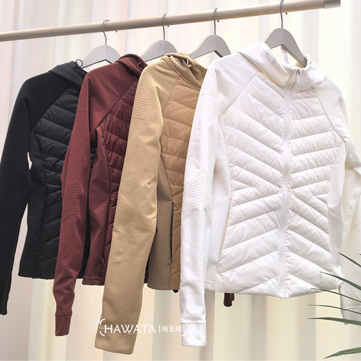 哈瓦塔连帽轻薄修身运动羽绒服 H350154 商品图0