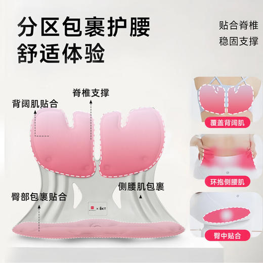 BKT 人体工学护腰坐姿椅 加大版 海雾蓝（带坐套） 商品图0