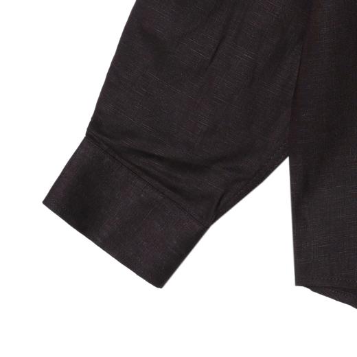 26143SDSA男士秋冬新款痞帅男装亲肤纯色翻领长袖衬衫宽松百搭衬衣时尚 商品图4