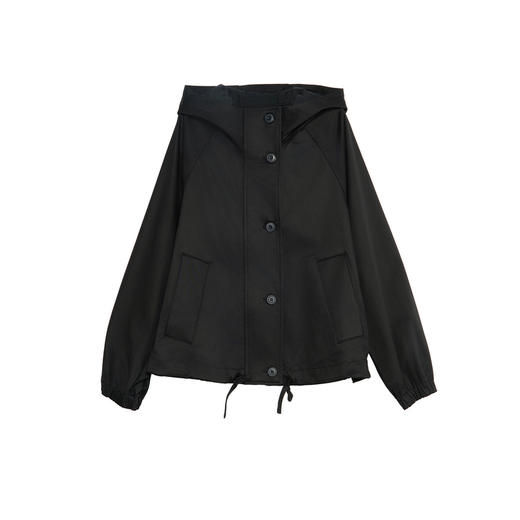 谜底连帽短款风衣外套女2025秋季新款休闲百搭宽松夹克257MW7844 商品图4