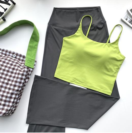 壁虎瑜伽【2509SY411】一体防震抑菌细肩带背心【5天发货】(一体式胸垫) 商品图3