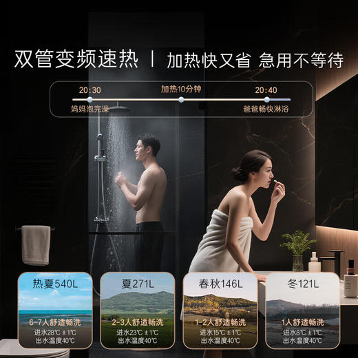 卡萨帝（Casarte）60升/80升家用热水器电热水器 一级能效 CEC6002H-CN7U1/CEC8002H-CN7U1 商品图3