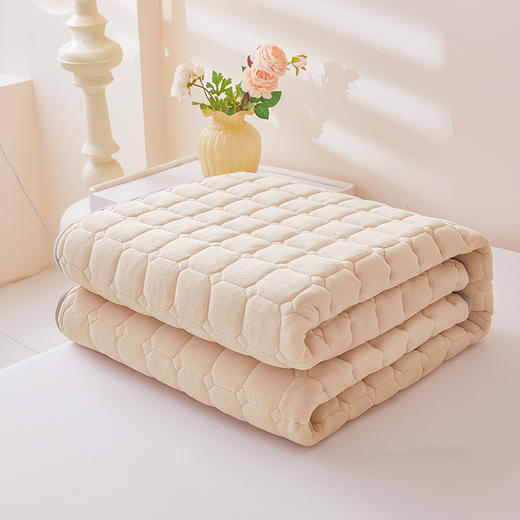 自然醒高克重宝宝绒抗菌纯色床褥床护垫LN 商品图13