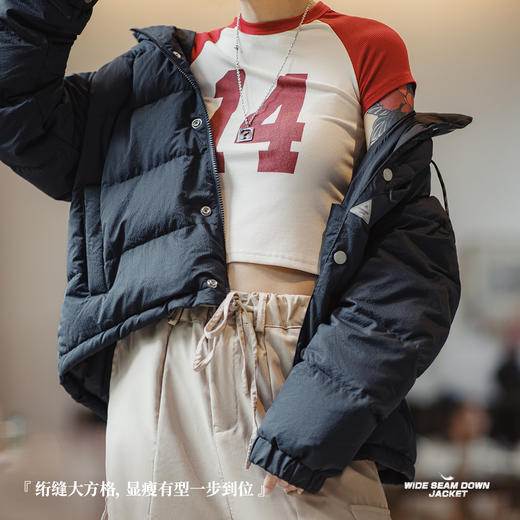 马登白鸭绒羽绒服90绒品牌连帽外套冬季加厚宽松面包服棉服女 商品图1