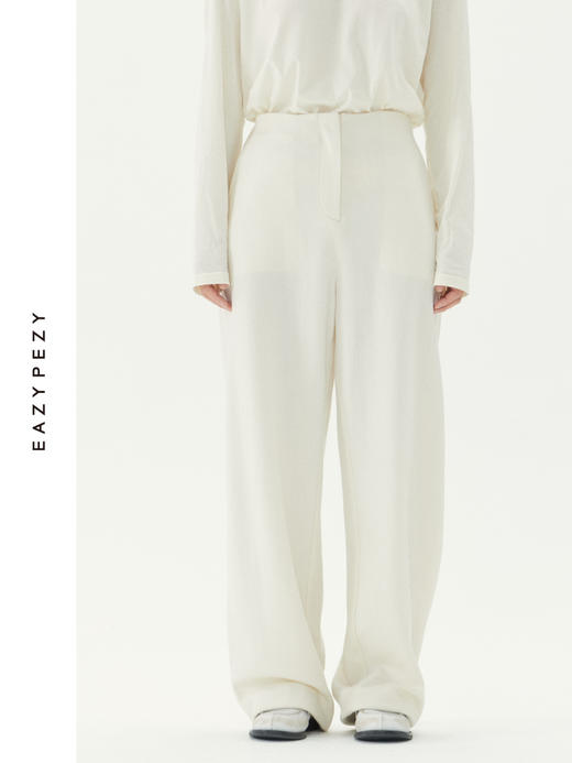 高精纺美丽诺羊毛弯刀裤 商品图0