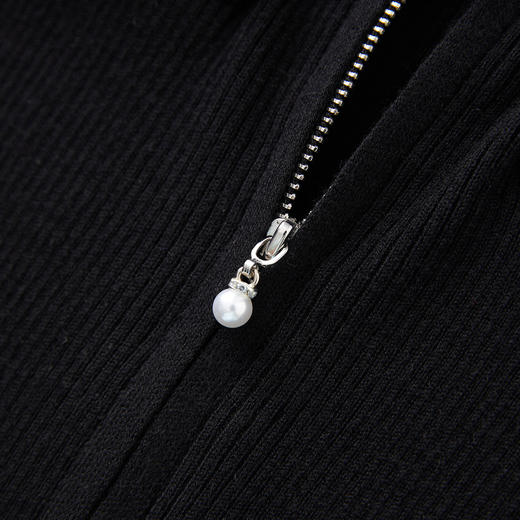 「高货wl」全新升级【铂金会员201/天猫269/差价68】(22219)洛诗琳轻奢重工钉珠上衣2025秋季水钻领羊毛混纺针织开衫 商品图3