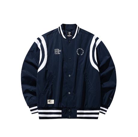 安踏男外套2025秋新款立领宽松复古百搭梭织运动单夹克152538604 商品图1