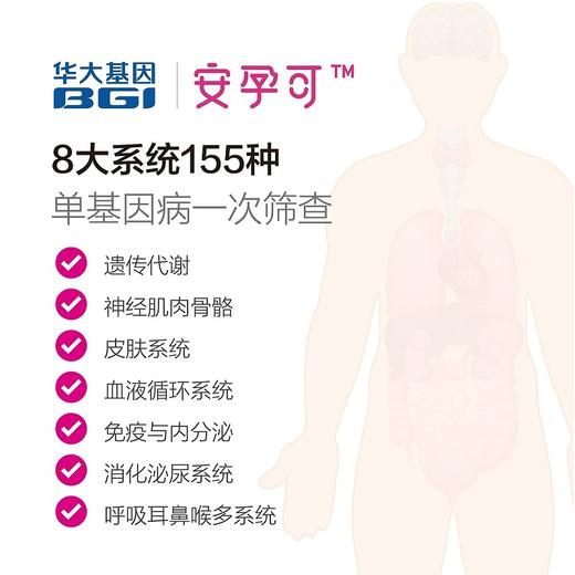 【基因检测·安孕可】单基因遗传病（扩展性）携带者筛查（155种）——安心孕育健康宝宝，从了解自己开始 商品图2