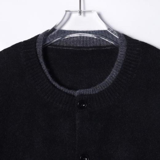 42516SDSA男士秋冬新款痞帅男装复古撞色纽扣开衫假两件针织衫百搭毛衣 商品图1