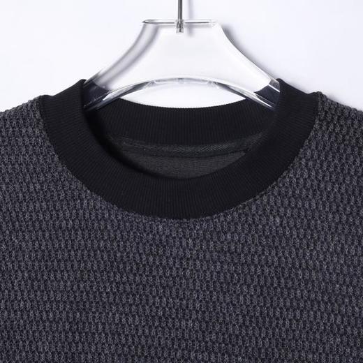 7710SDSA男士秋冬新款痞帅男装美式口袋拼接针织卫衣时尚圆领套头上衣 商品图2