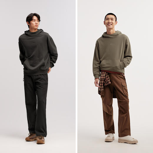 森马连帽卫衣男冬季发热抑菌oversize松弛感基础百搭休闲上衣青年 商品图4