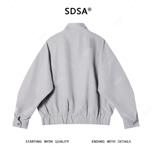 J59181SDSA男士秋冬新款痞帅男装潮牌纯色褶皱按扣立领夹克百搭时尚外套 商品图5