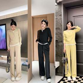 💕【Avann人棉休闲时尚套装5717 】👉姐妹们如果说秋天🍂穿什么既省事又好看，那必须是休闲套装啦~🌿 它无需费心搭配，😁简约不简单，经典而不失时尚感〰