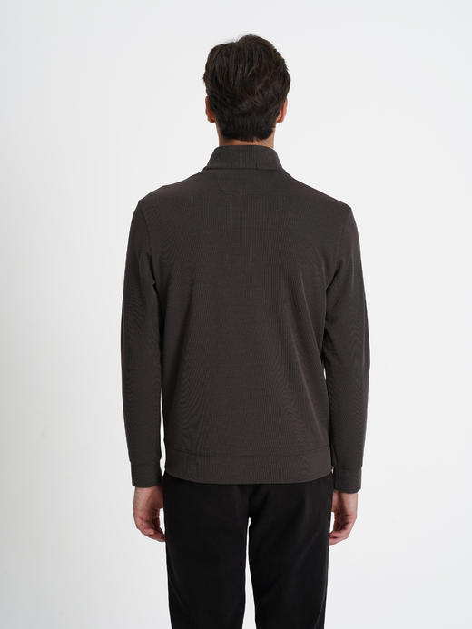 callisto燕麦卡其立领半拉链卫衣 商品图6