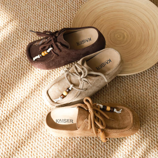 KAISER 凯撒丑萌慵懒松弛感厚底袋鼠鞋/波西米亚风厚底勃肯鞋半拖 商品图7