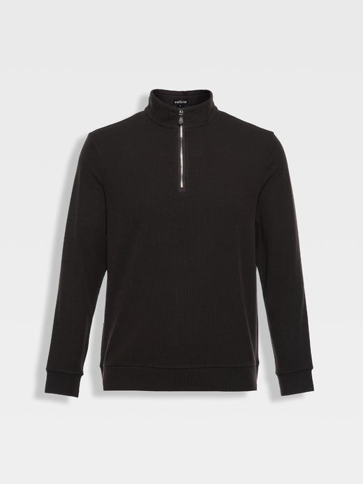 callisto燕麦卡其立领半拉链卫衣 商品图2