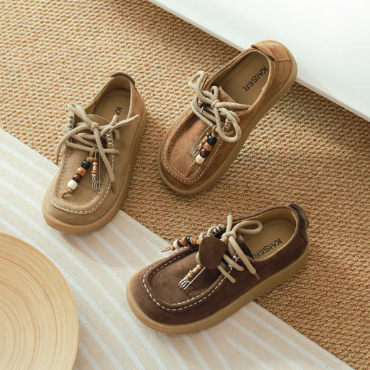 KAISER 凯撒丑萌慵懒松弛感厚底袋鼠鞋/波西米亚风厚底勃肯鞋半拖 商品图6